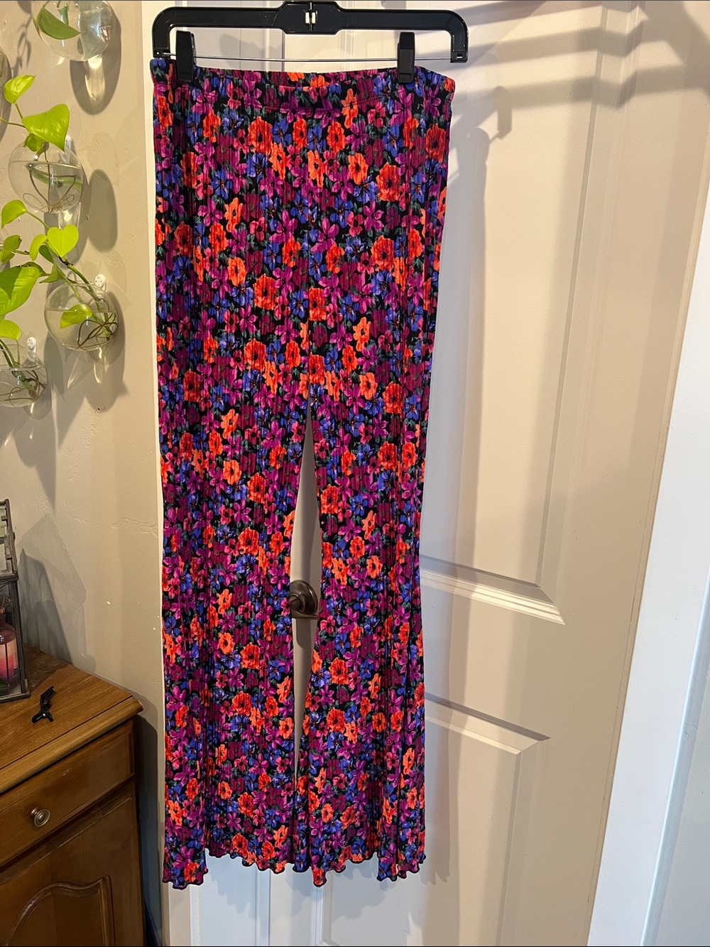 wild fable Floral Wide-Leg Palazzo Pants in Purple & Red